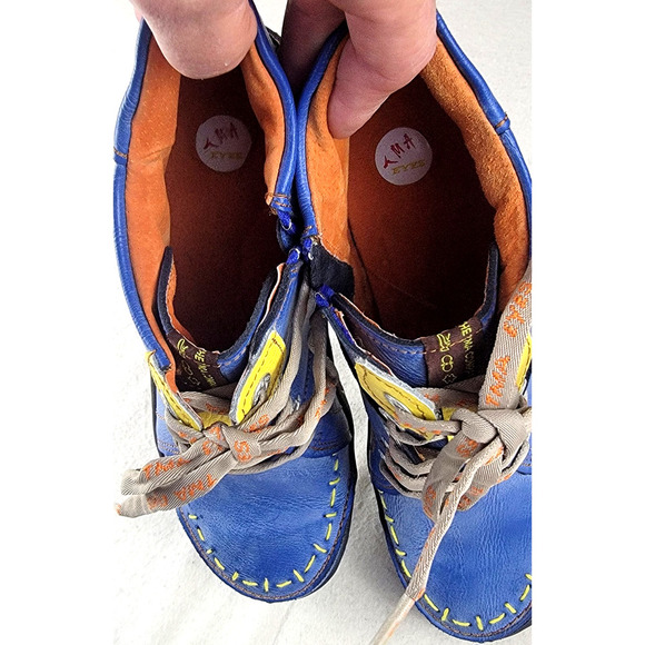 TMA EYES Stitching Shoes Leather Lace-up Handwork Casual Boots Womans Size 10.5 - Picture 8 of 13